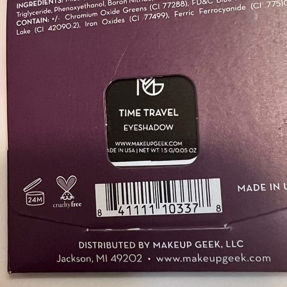 💄Makeup Geek💄Signature Eyeshadow Time Travel NWT - Picture 3 of 3
